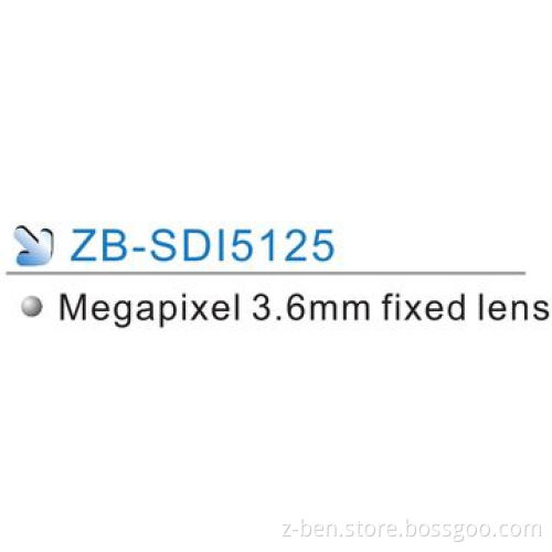 HD SDI Camera with 3.6mm Fixed Lens, 12V DC Power Supply